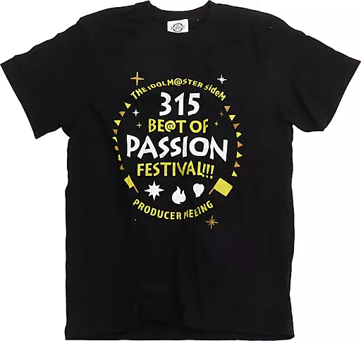 イベントロゴ 公式Tシャツ ブラック Mサイズ 「THE IDOLM＠STER SideM PM 315 BE＠T OF PASSION FESTIVAL!!!」