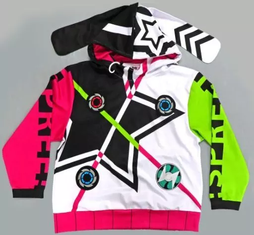ツインターボ レプリカパーカー 男性用フリーサイズ ホワイト×グリーン×ピンク 「ウマ娘 プリティーダービー」