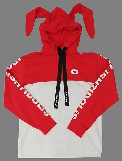 駿河屋 -<中古>七瀬陸 RabbiTube パーカー レッド×ホワイト Lサイズ