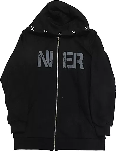 衣類　コラボデザイン コラボジップパーカー ブラック Fサイズ 「NieR×和泉つばす」