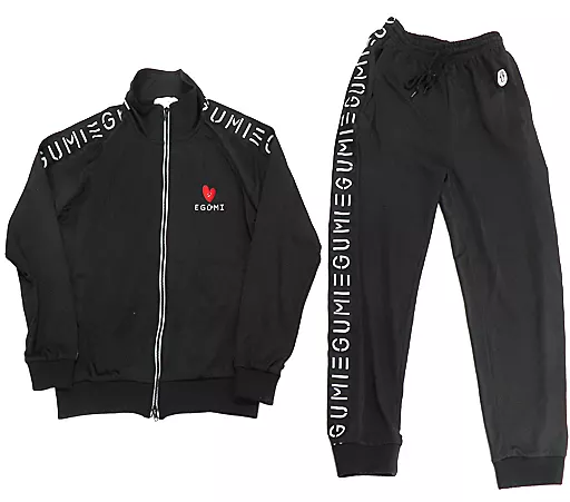 江口拓也 EGUMI HEART TRACK SUIT(ジャージ) ブラック Lサイズ 「江口拓也×TAKALAKA」 TAKALAKAオンラインショップ受注生産限定