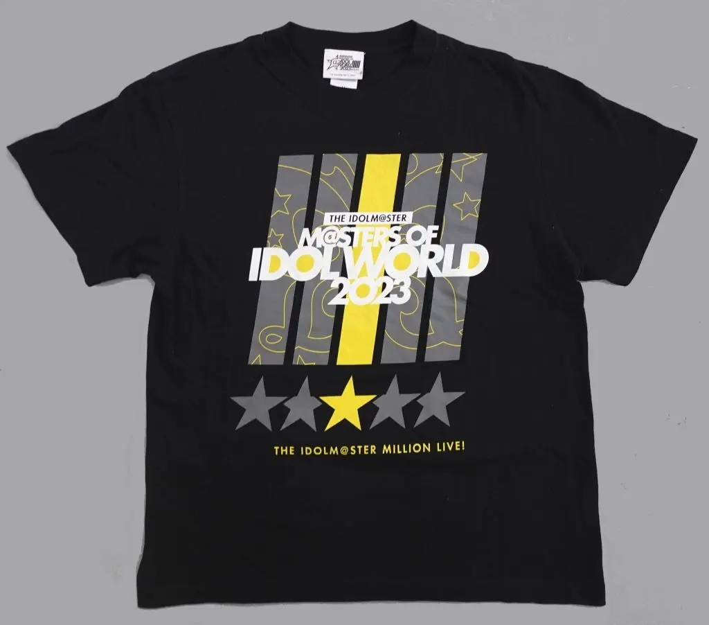 アイドルマスター ミリオンライブ!ver.(MOIW!!!!! 2023)公式Tシャツ ブラック Mサイズ 「THE IDOLM＠STER M＠STERS OF IDOL WORLD!!!!! 2023」
