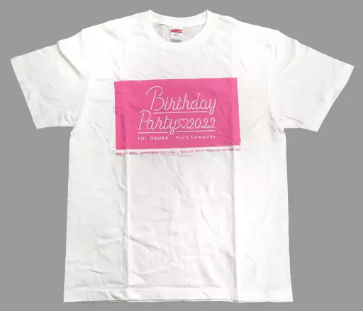 駿河屋 -<中古>小倉唯 Tシャツ(東京ver.) ホワイト×ピンク L