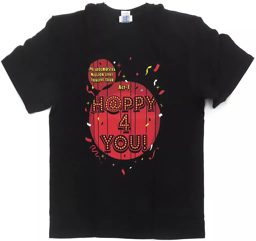 ロゴ 公式 ブラック Lサイズ 「THE IDOLM@STER MILLION LIVE! 10thLIVE TOUR Act-1 H@PPY 4 YOU!」