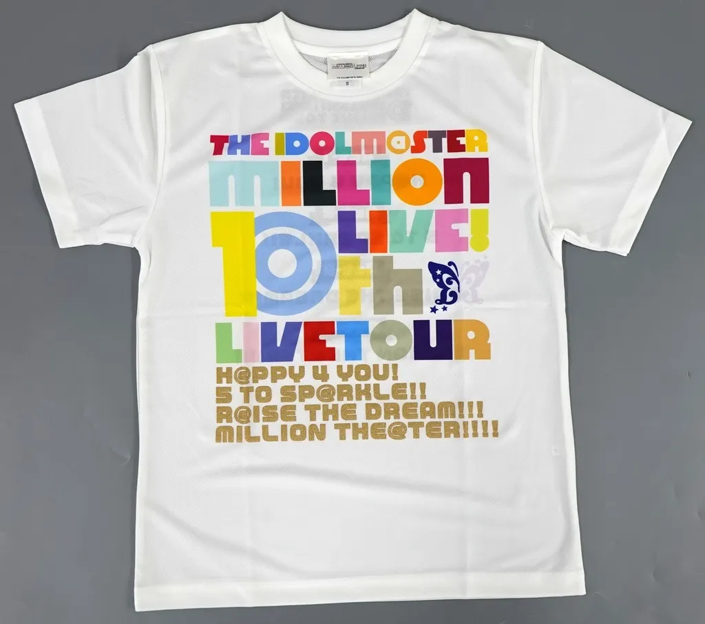 ロゴ 公式ドライTシャツ ホワイト Sサイズ 「THE IDOLM＠STER MILLION LIVE! 10thLIVE TOUR」