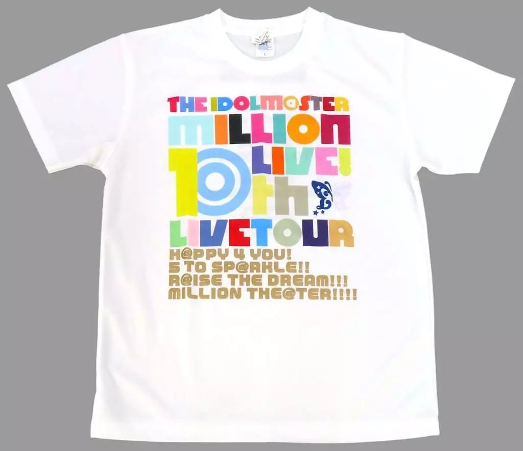 ロゴ 公式ドライTシャツ ホワイト XLサイズ 「THE IDOLM＠STER MILLION LIVE! 10thLIVE TOUR」
