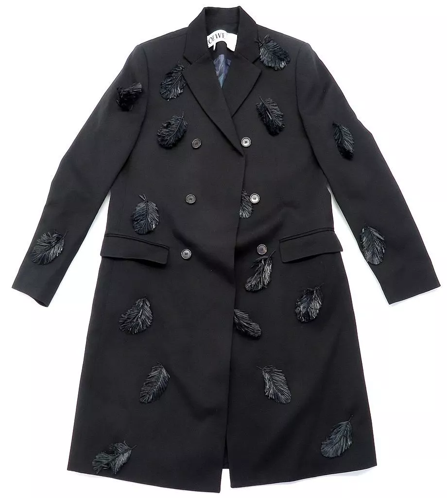 ハウル(羽) コート ロング ブラック 46サイズ 「ロエベ×ハウルの動く城」