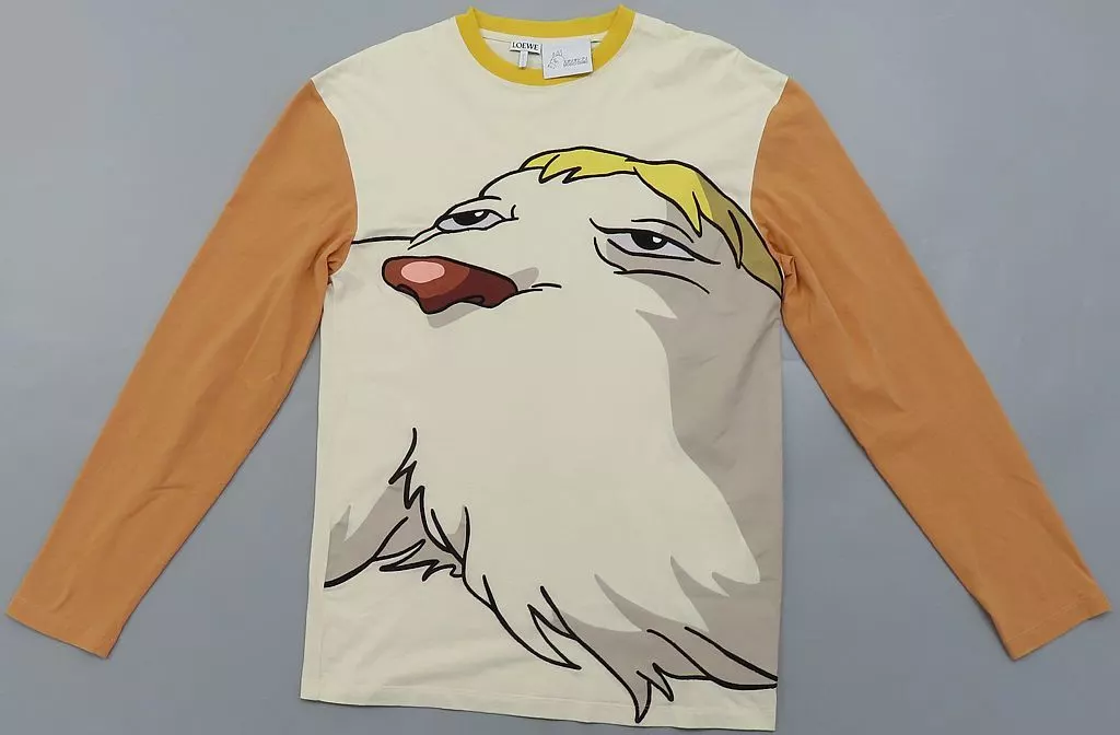 Tシャツ　ヒン ロングスリーブ Tシャツ ベージュ XXSサイズ 「ロエベ×ハウルの動く城」