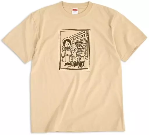 Tシャツ　F.鯉登音之進＆鶴見篤四郎 ビィズニィズ ビッグTシャツ ベージュ ユニセックスワンサイズ 「ゴールデンカムイ」