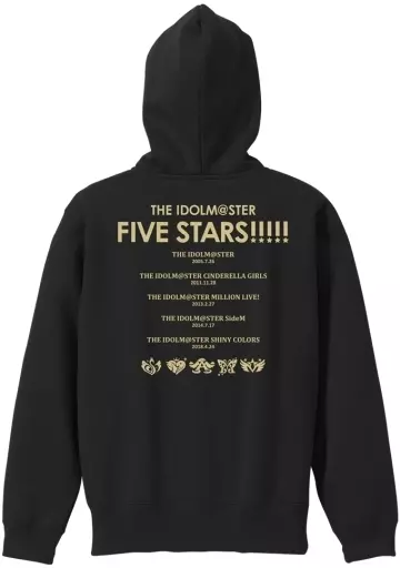 THE IDOLM＠STER FIVE STARS!!!!! ジップパーカー ブラック XLサイズ 「アイドルマスターシリーズ」