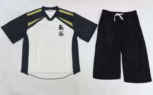 衣料雑貨　梟谷学園高校 館内着レプリカ ホワイト×グレー レディースLサイズ 「ハイキュー!!×極楽湯・RAKU SPA 最高にハイなキュー日(じつ)」