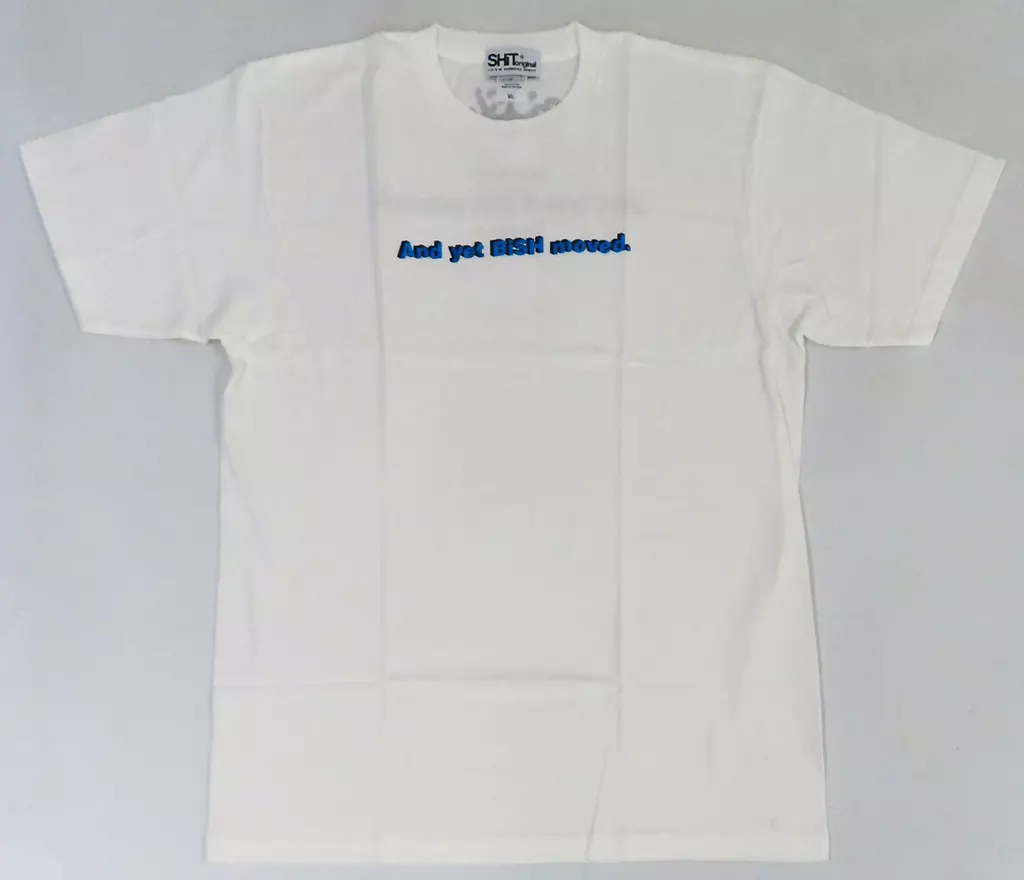 【BiSH】 And yet BiSH moved. Tシャツ(Lサイズ) 駿河屋 -<中古>BiSH Tシャツ ホワイト XLサイズ 「And yet BiSH