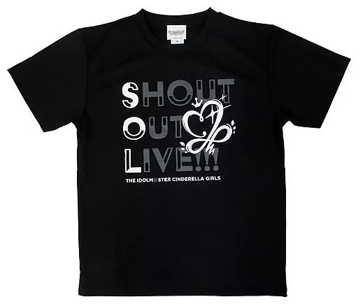 ロゴ 公式ドライTシャツ ブラック Mサイズ 「THE IDOLM＠STER CINDERELLA GIRLS Shout out Live!!!」