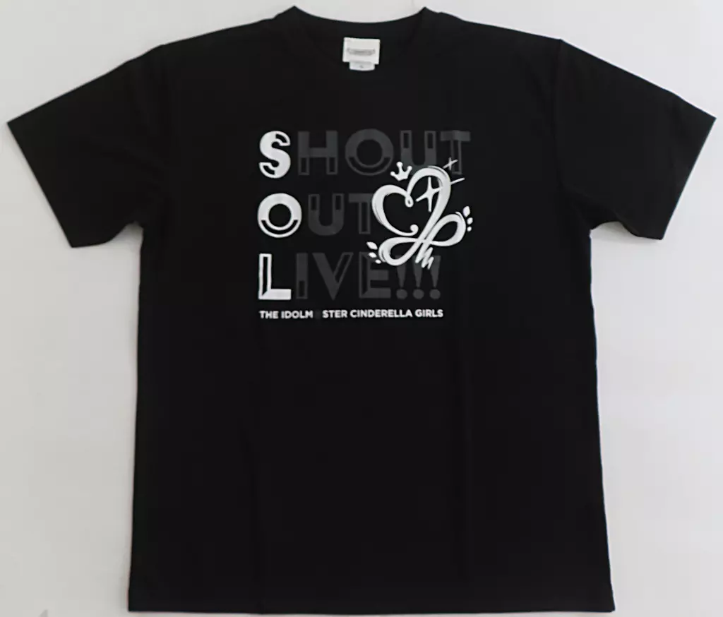 ロゴ 公式ドライTシャツ ブラック XLサイズ 「THE IDOLM＠STER CINDERELLA GIRLS Shout out Live!!!」