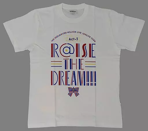 ロゴ 公式Tシャツ ホワイト Lサイズ 「THE IDOLM＠STER MILLION LIVE! 10thLIVE TOUR Act-3 R＠ISE THE DREAM!!!」