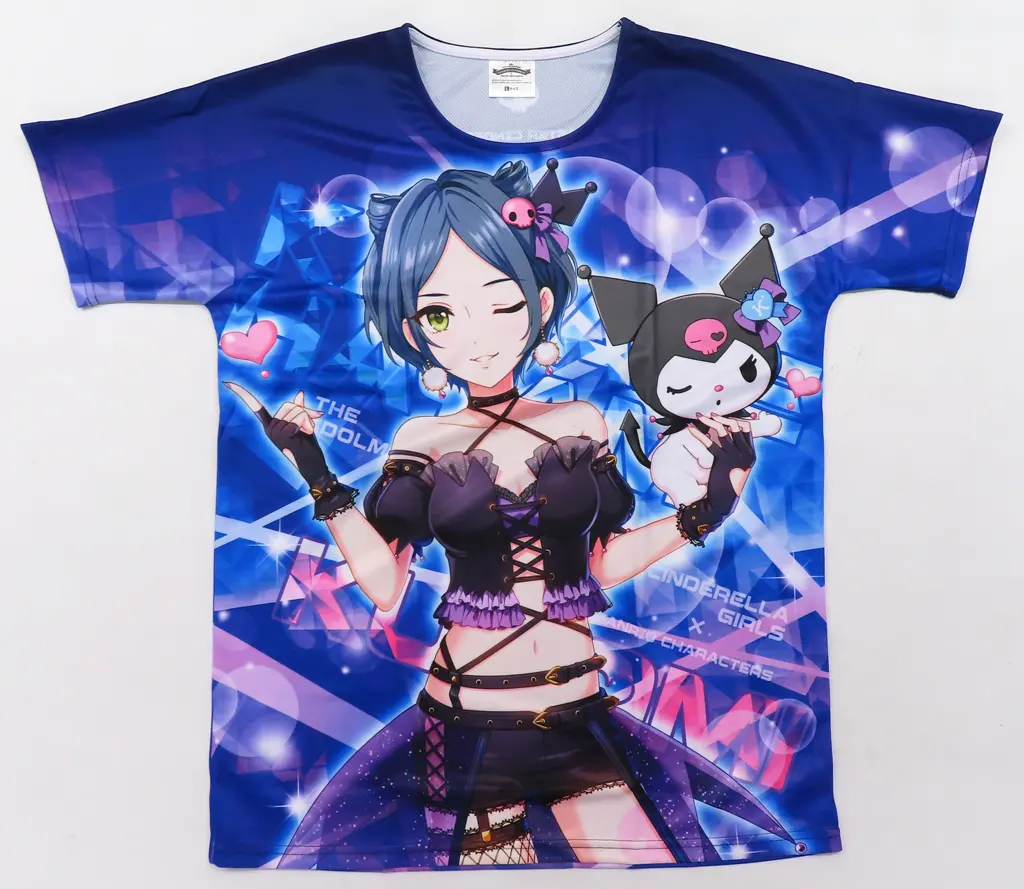 速水奏＆クロミ フルグラフィックTシャツ ネイビー Lサイズ 「アイドルマスター シンデレラガールズ×サンリオキャラクターズ」