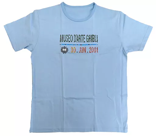 Tシャツ　モザイク定礎 Tシャツ ライトブルー LLサイズ 「三鷹の森ジブリ美術館」 限定グッズ