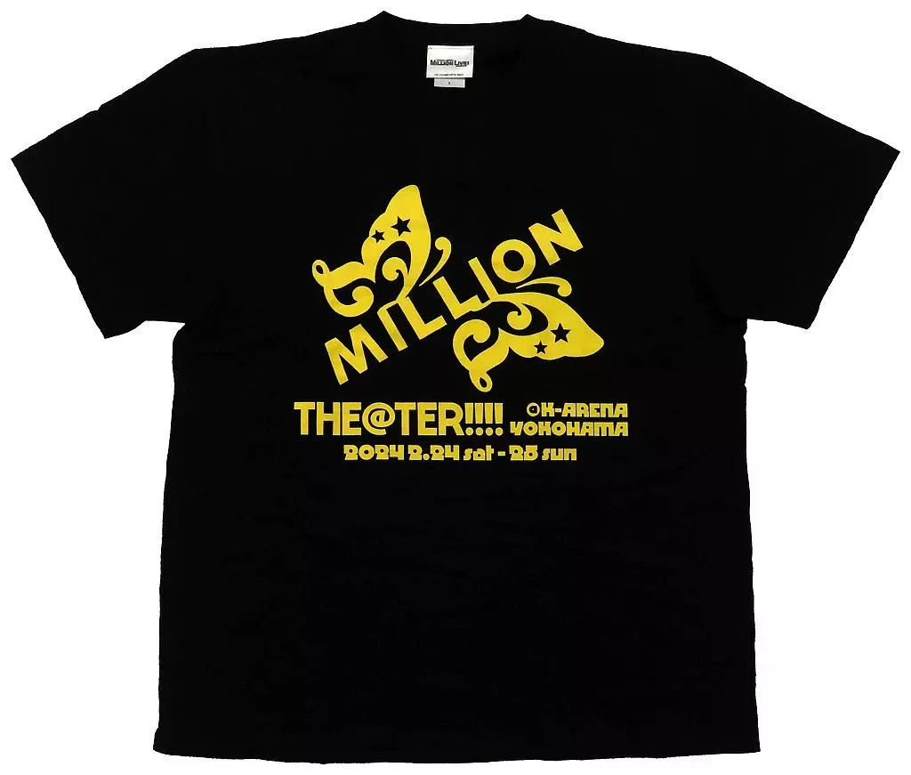 ロゴ 公式Tシャツ ブラック Lサイズ 「THE IDOLM＠STER MILLION LIVE! 10thLIVE TOUR Act-4 MILLION THE＠TER!!!!」
