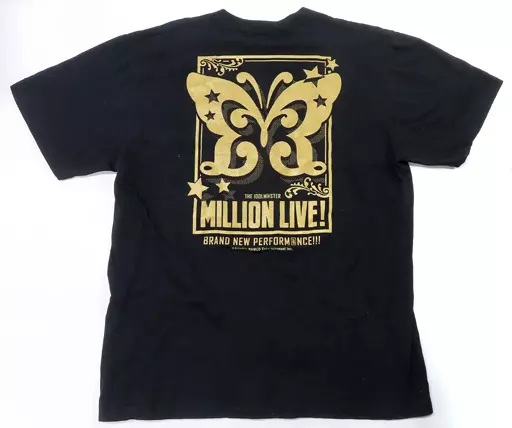 パピヨンマーク(背面ゴールド) エンブレムTシャツ ブラック Lサイズ 「アイドルマスター ミリオンライブ!」