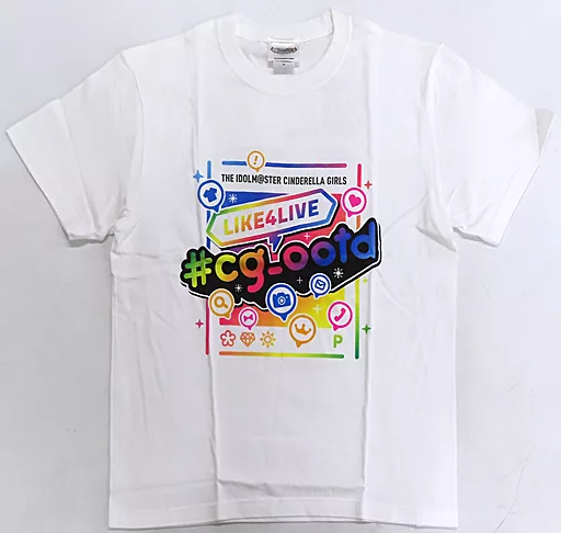 ロゴ Tシャツ ホワイト Mサイズ 「THE IDOLM＠STER CINDERELLA GIRLS LIKE4LIVE #cg_ootd」