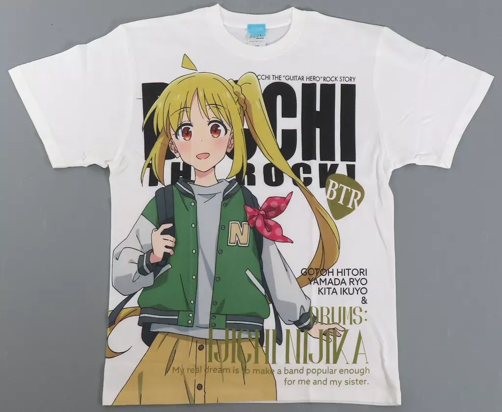 Tシャツ　伊地知虹夏 フルグラフィックTシャツ ストリートファッションVer. ホワイト Mサイズ 「ぼっち・ざ・ろっく!」
