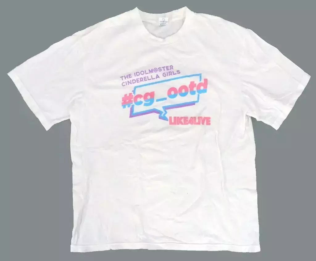 ロゴ 公式ビッグシルエットTシャツ ホワイト Mサイズ 「THE IDOLM＠STER CINDERELLA GIRLS LIKE4LIVE #cg_ootd」