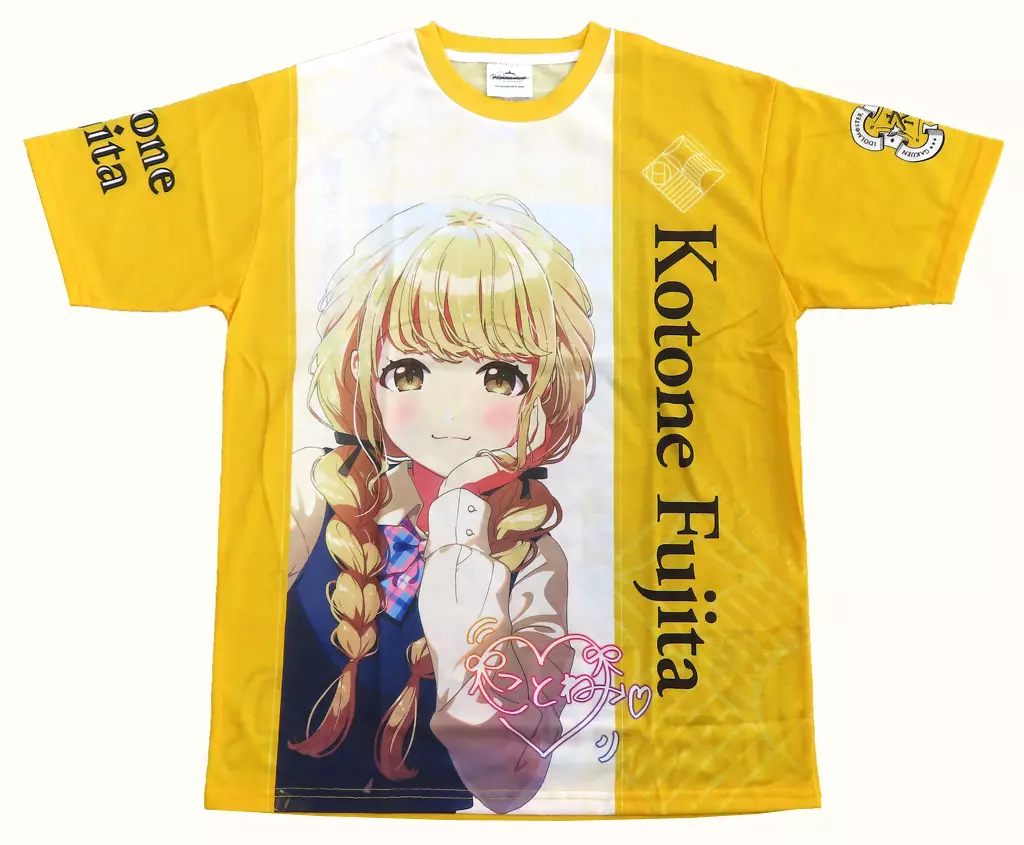 藤田ことね 公式フルグラフィックTシャツ イエロー XLサイズ 「学園アイドルマスター DEBUT LIVE 初 TOUR」
