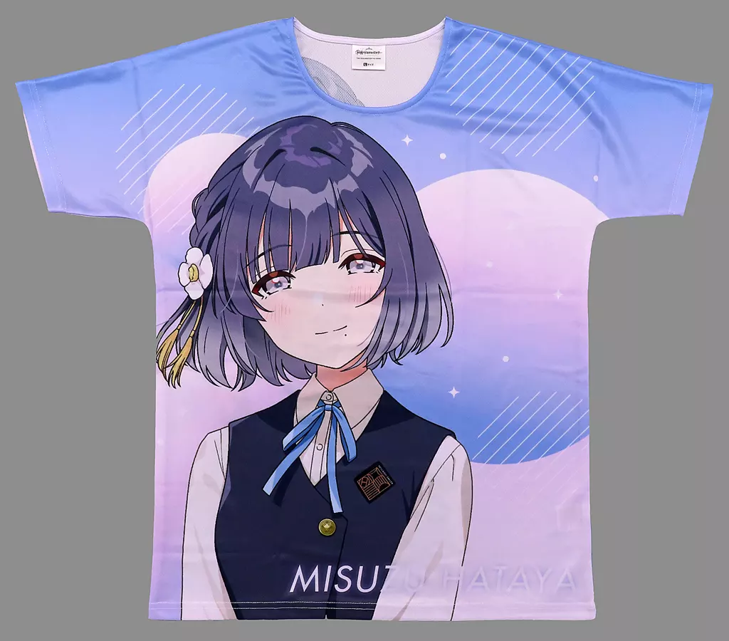 Tシャツ　K.秦谷美鈴 フルグラフィックTシャツ ブルー・パープル 男性Lサイズ 「学園アイドルマスター」