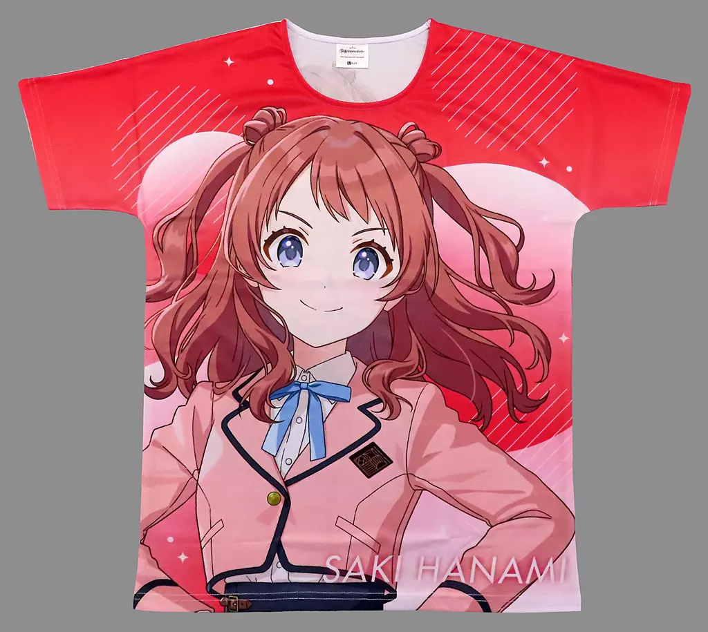Tシャツ　A.花海咲季 フルグラフィックTシャツ レッド 男性Lサイズ 「学園アイドルマスター」