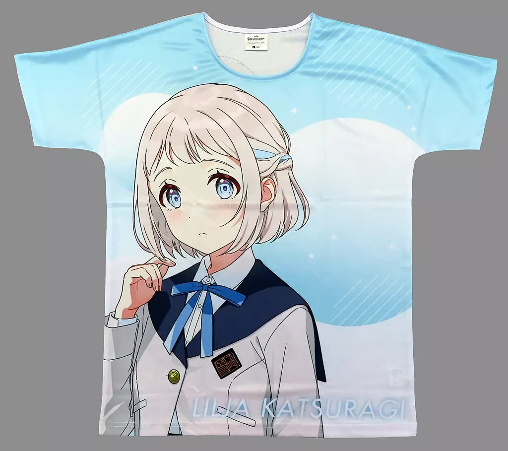 学園アイドルマスター　学マス　葛城 リーリヤ　フルグラフィックTシャツ L 駿河屋 -<中古>E.葛城リーリヤ フルグラフィックTシャツ スカイ