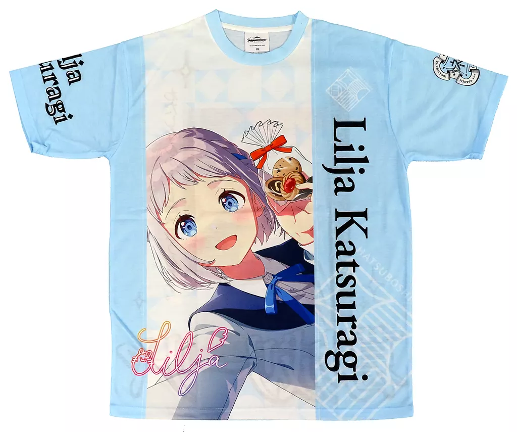 葛城リーリヤ 公式フルグラフィックTシャツ ブルー Lサイズ 「学園アイドルマスター DEBUT LIVE 初 TOUR」