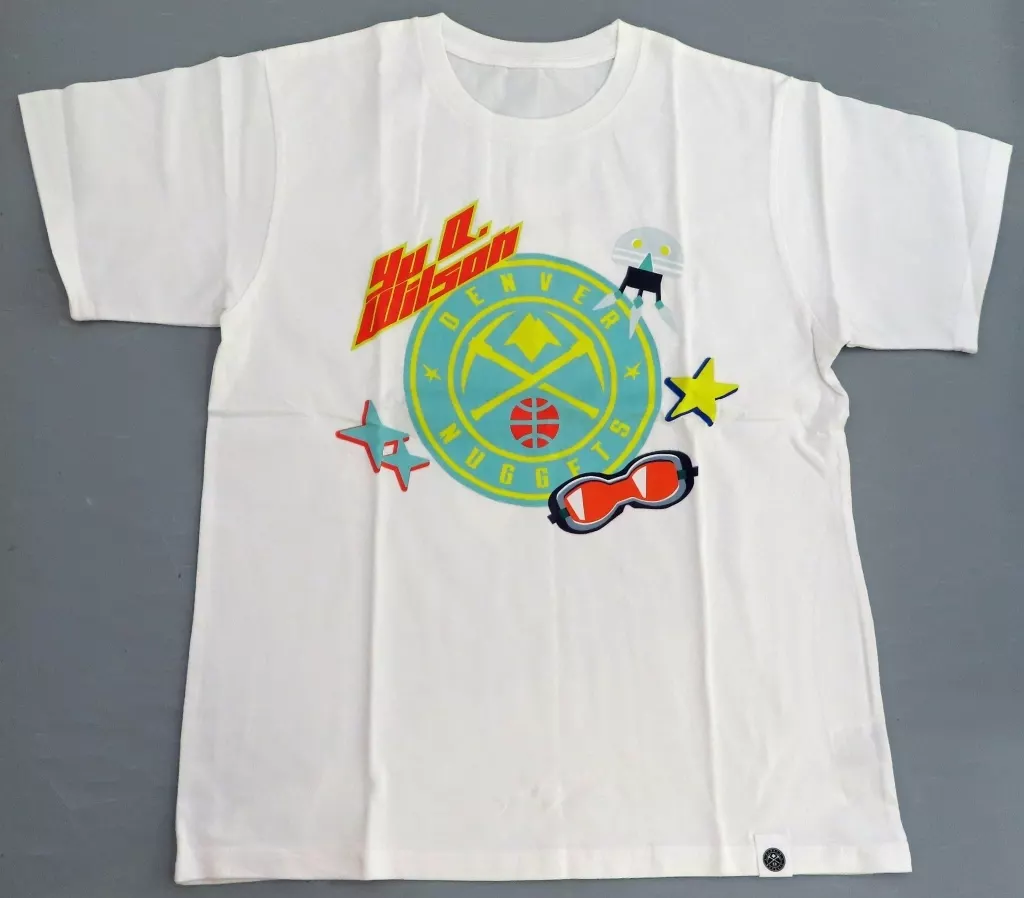 Tシャツ　ユウ Q ウィルソン(Denver Nuggets) TシャツB ホワイト フリーサイズ 「NBA×バーチャルYouTuber NIJISANJI EN/にじさんじ 第1弾 【応援グッズ】」