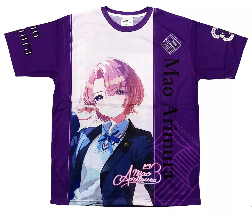 Tシャツ　有村麻央 公式フルグラフィックTシャツ パープル XLサイズ 「学園アイドルマスター DEBUT LIVE 初 TOUR」