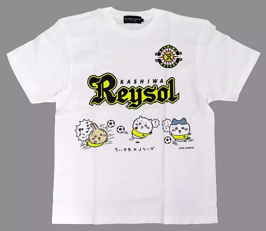 Tシャツ　ちいかわ＆ハチワレ＆うさぎ(柏レイソル) Tシャツ ホワイト フリーサイズ 「ちいかわ なんか小さくてかわいいやつ×Jリーグ」