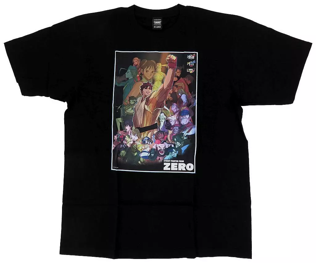 Tシャツ　STREET FIGHTER FROM ZERO Tシャツ ブラック XLサイズ 「ストリートファイターZERO3」 BACKDROP GAMEMONSTERグッズ