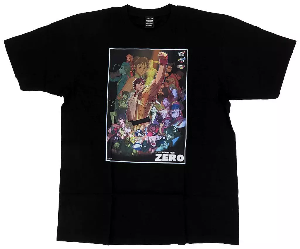 Tシャツ　STREET FIGHTER FROM ZERO Tシャツ ブラック XXLサイズ 「ストリートファイターZERO3」 BACKDROP GAMEMONSTERグッズ
