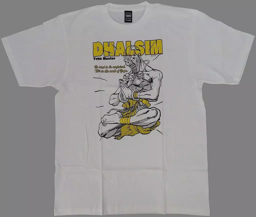 Tシャツ　ダルシム Tシャツ ホワイト Lサイズ 「ストリートファイターZERO3」 BACKDROP GAMEMONSTERグッズ