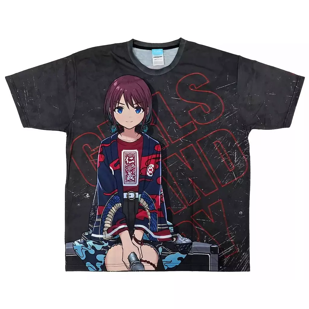 Tシャツ　井芹仁菜 描き下ろし両面フルグラフィックTシャツ アー写Ver. ダークグレイ Lサイズ 「ガールズバンドクライ」