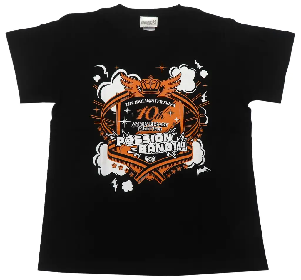 ロゴ 公式Tシャツ ブラック Sサイズ 「THE IDOLM＠STER SideM 10th ANNIVERSARY MEETING ～P＠SSION BANG!!!～」