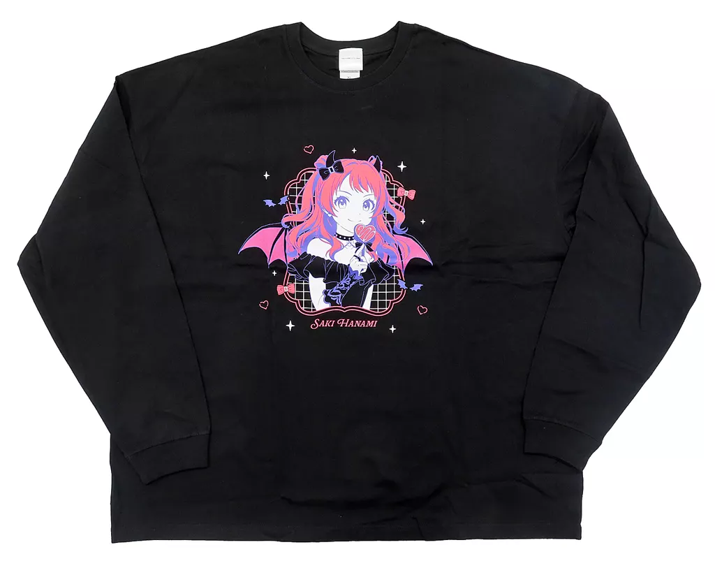 花海咲季 ロンT Devil＆Angel ver. ブラック Lサイズ 「学園アイドルマスター POP UP SHOP in GiGO」