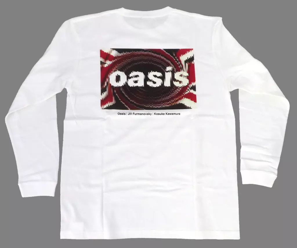 Tシャツ　Oasis×Kosuke Kawamura Long Sleeve Tee(Tシャツ) Unionjack Logo ホワイト XLサイズ 「Oasis Origin + Reconstruction」