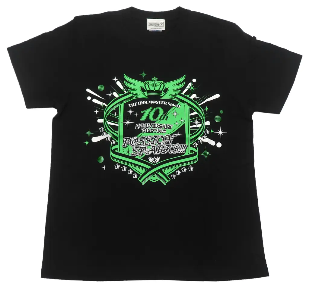ロゴ 公式Tシャツ ブラック Sサイズ 「THE IDOLM＠STER SideM 10th ANNIVERSARY MEETING ～P＠SSION SPARKS!!!～」