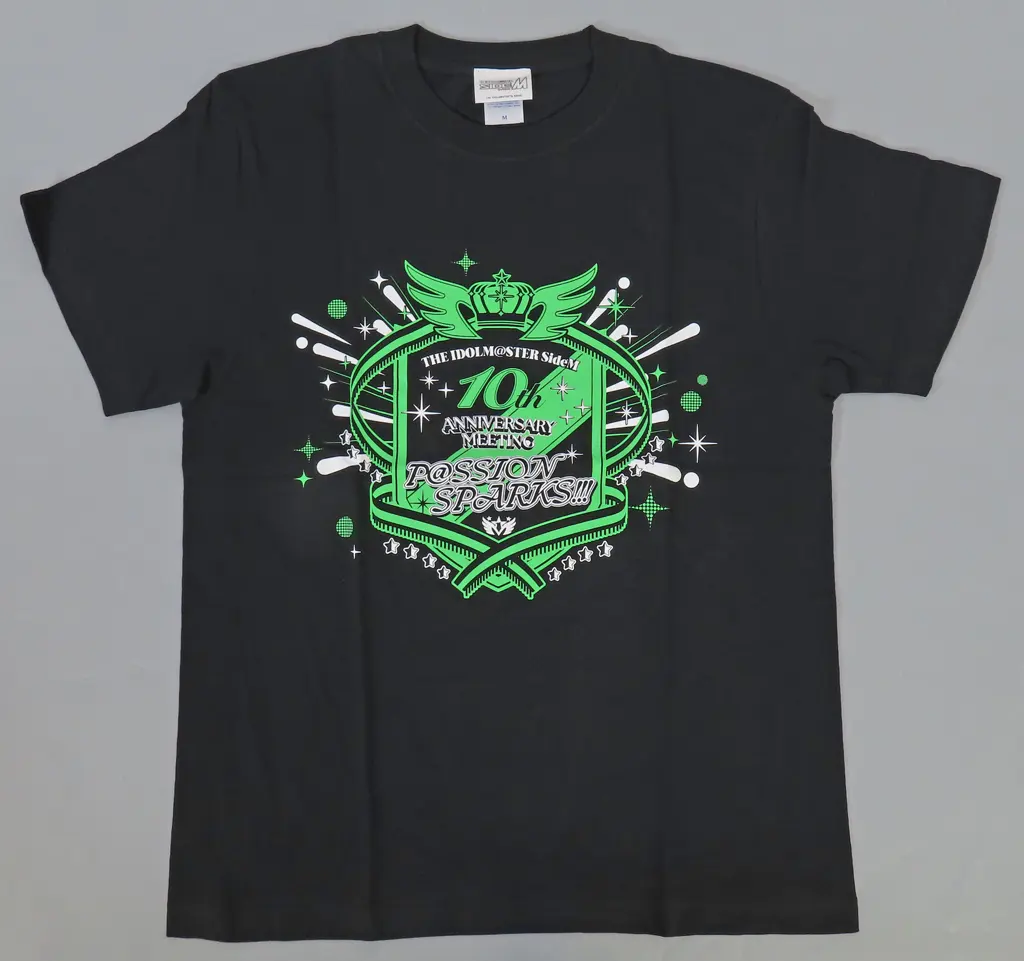 ロゴ 公式Tシャツ ブラック Mサイズ 「THE IDOLM＠STER SideM 10th ANNIVERSARY MEETING ～P＠SSION SPARKS!!!～」