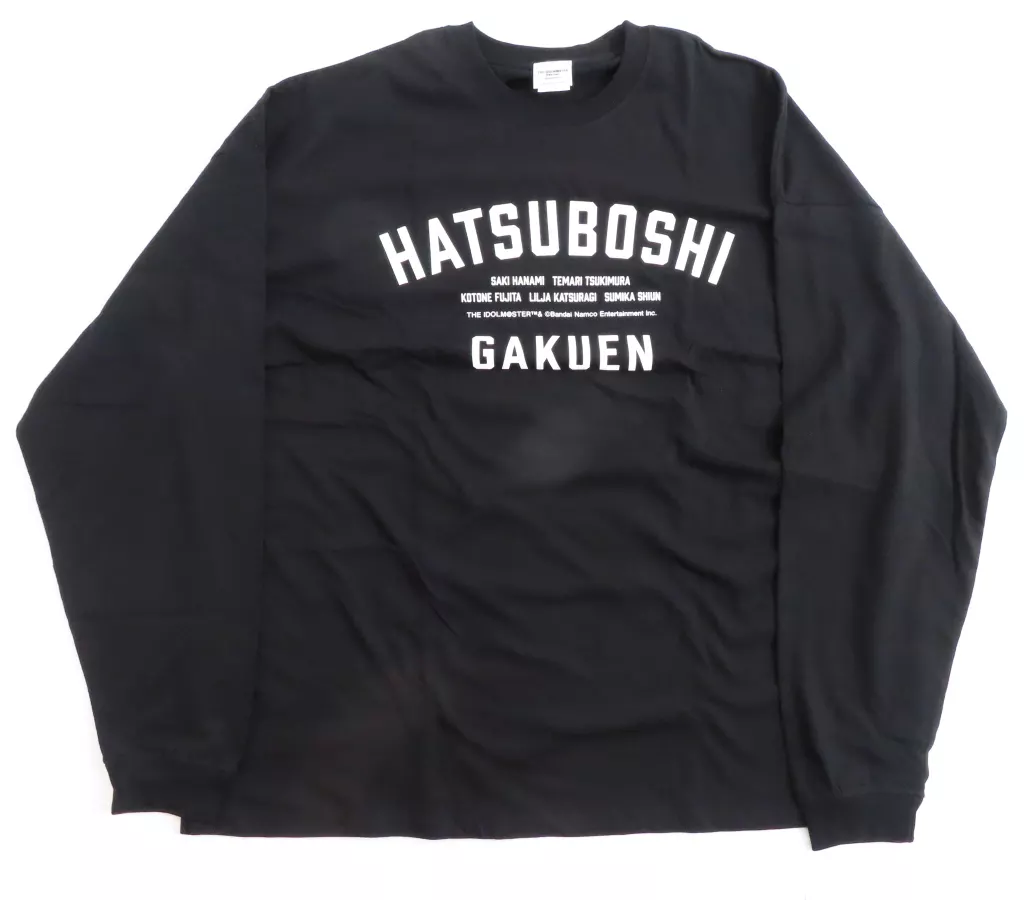 ロゴ ロングスリーブTシャツ ブラック XLサイズ 「学園アイドルマスター BLACK COLLECTION by ZOZOTOWN」