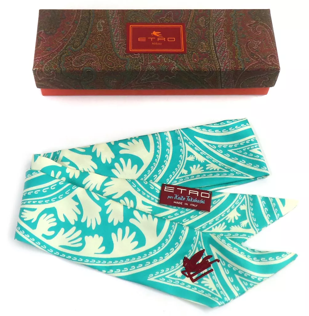 髙橋海人(King ＆ Prince) シルク ペイズリーナ ターコイズ 「ETRO per Kaito Takahashi」