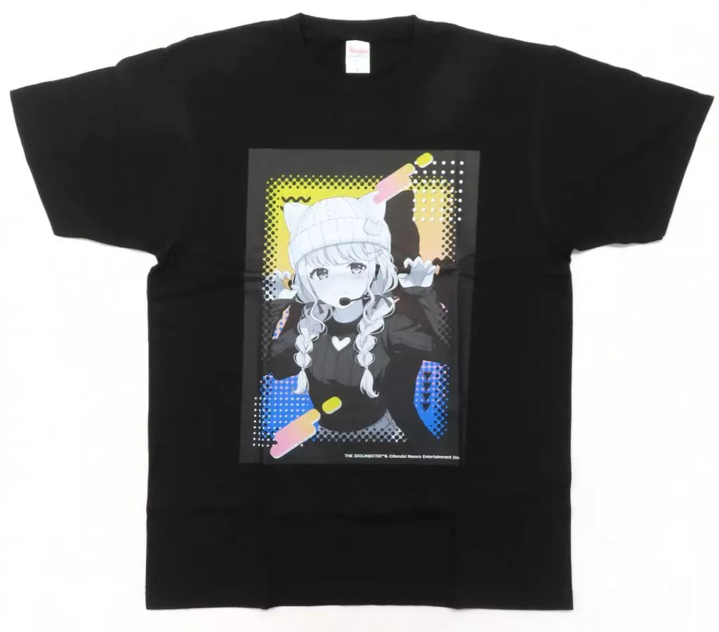 藤田ことね コラボTシャツ ブラック フリーサイズ(Lサイズ相当) 「学園アイドルマスター×カラオケの鉄人 Vol.2」 通販限定