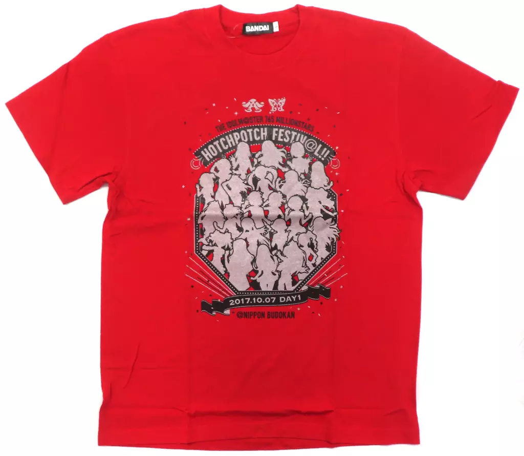 集合(DAY1) EXTRA Tシャツ レッド Lサイズ 「THE IDOLM＠STER 765 MILLIONSTARS HOTCHPOTCH FESTIV＠L!!」
