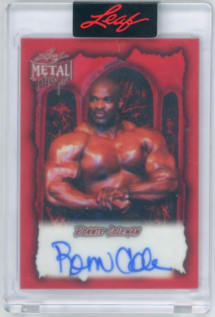 Ronnie Coleman -ロニー・コールマン- Blood Prismatic/13 縦型 直筆サイン入りカード 「2025 LEAF METAL HALLOWEEN HOBBY リーフ社 メタル・ハロウィーン ホビー版」