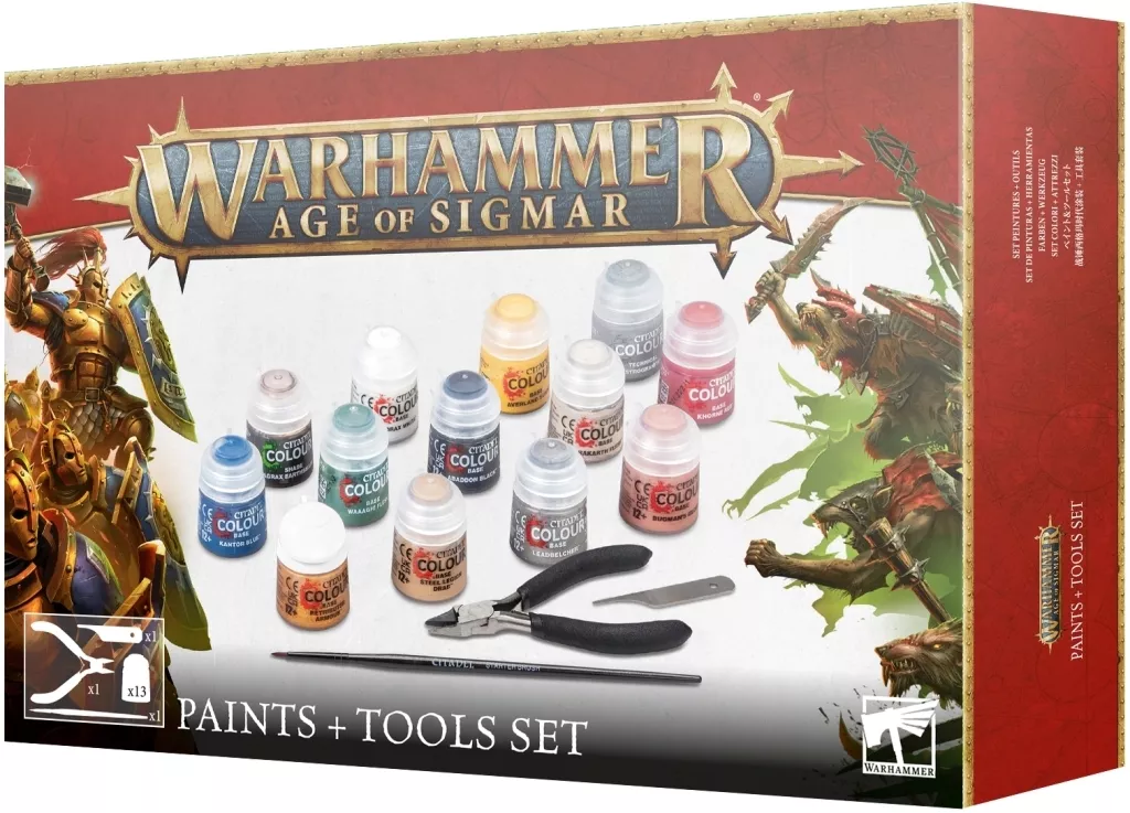 ペイント+ツールセット 「ウォーハンマー エイジ・オヴ・シグマー」 (Age of Sigmar： Paints + Tools Set) [80-17]