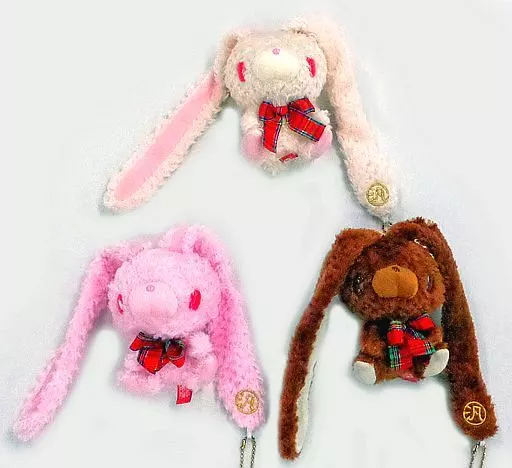 汎用うさぎ　テディバニー　ひとくちサイズ　全3種コンプリート 駿河屋 -<中古>全3種セット 汎用うさぎぬいぐるみ テディバニーver